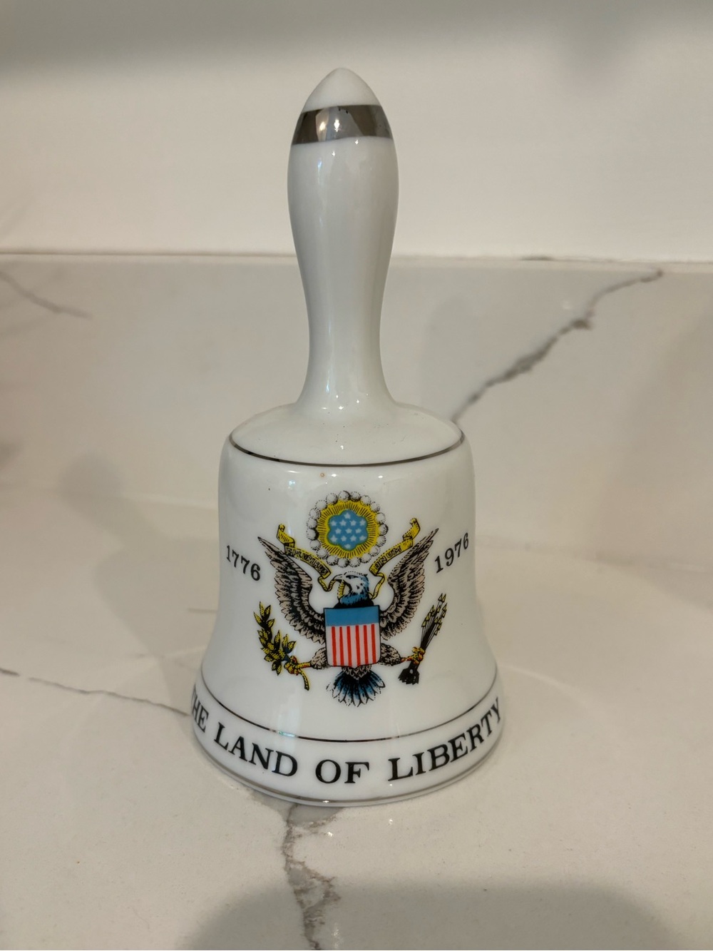 Vintage 1976 Lego The Land Of Liberty Bicentennial Bell Japan White MCM Decor